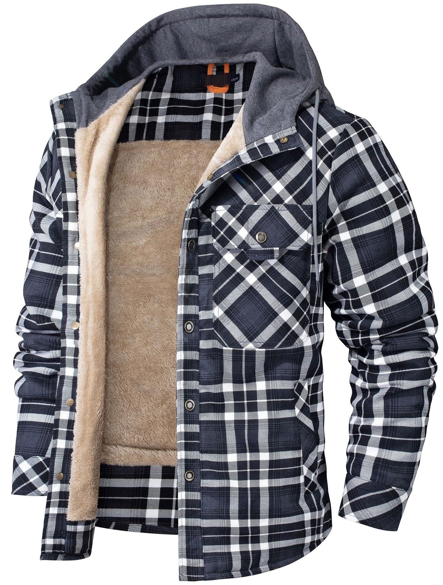 Men’s Woodland-Pattern Lined Jacket – Insulated Spring Outdoor Layer