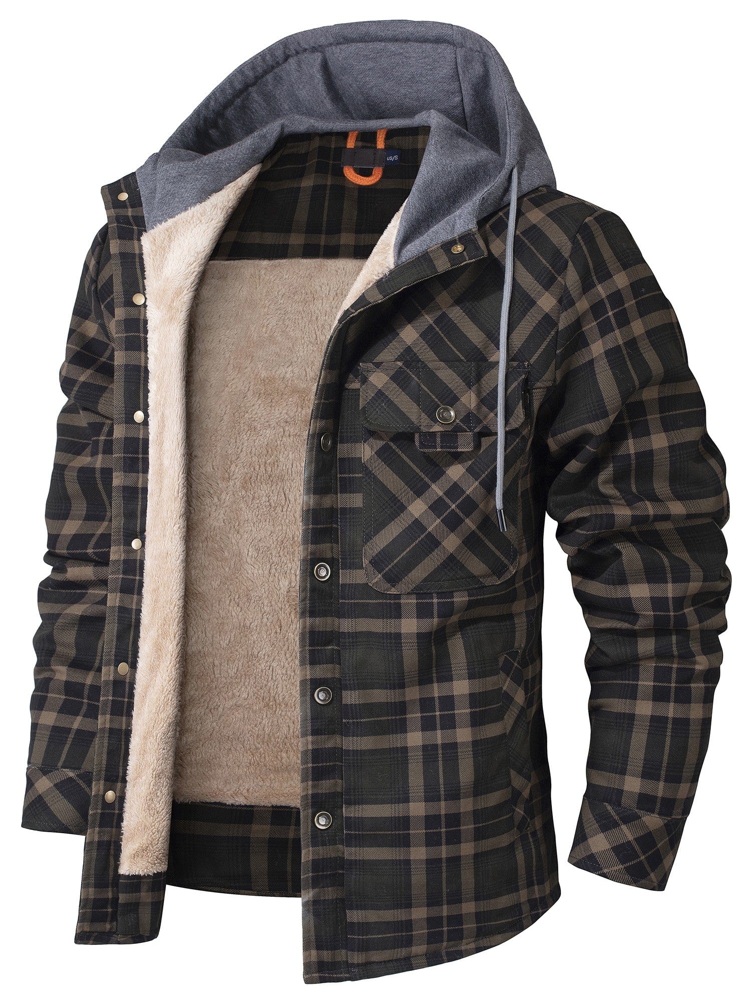 Men’s Woodland-Pattern Lined Jacket – Insulated Spring Outdoor Layer