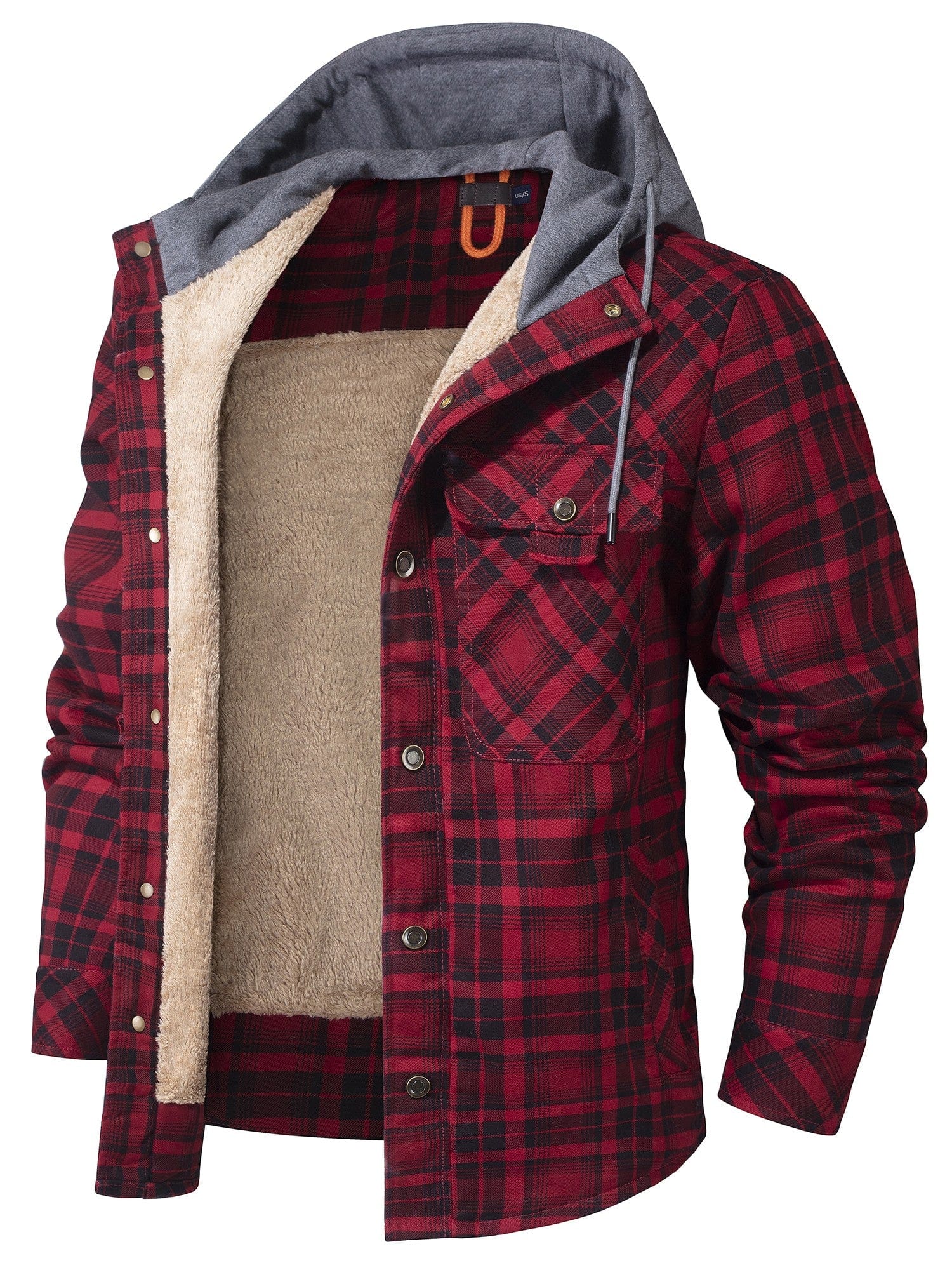 Men’s Woodland-Pattern Lined Jacket – Insulated Spring Outdoor Layer