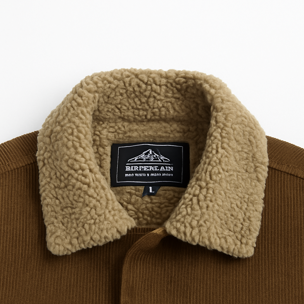 Men’s Corduroy Trucker Jacket – Slim Fit Overshirt for Spring