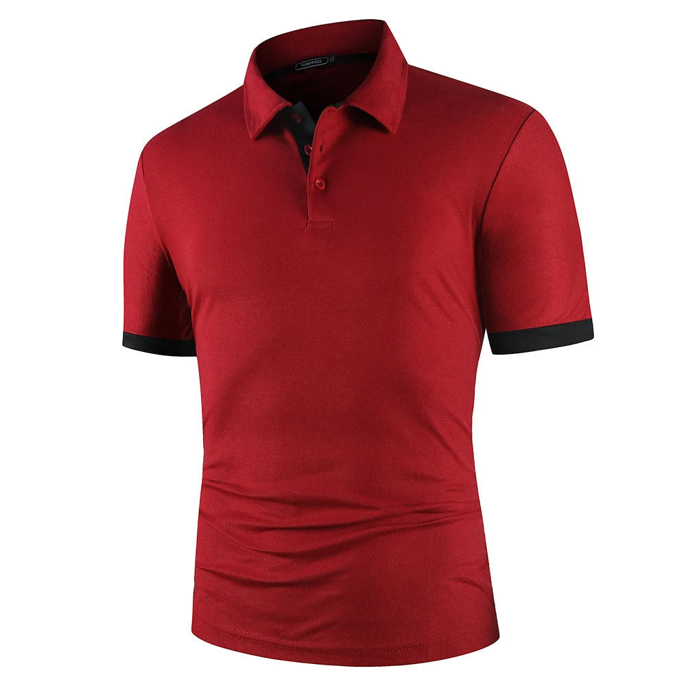 Men’s Slim Lightweight Blue Polo Shirt – Smart Spring Top