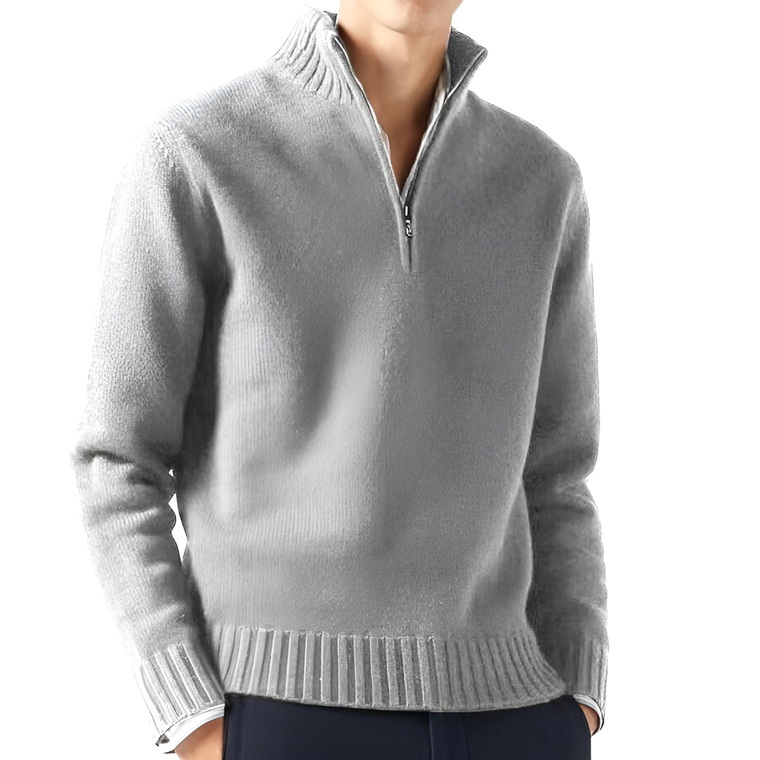 Men’s Roll-Neck Knit Jumper – Lightweight Smart Autumn Layer