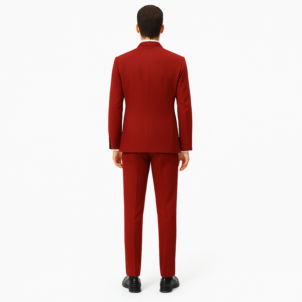 Men’s 3-Piece Notch-Lapel Suit with Waistcoat – Slim Fit