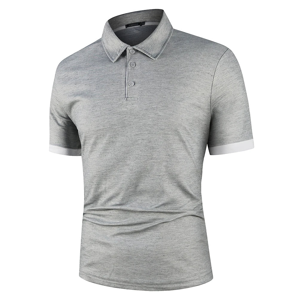 Men’s Slim Lightweight Blue Polo Shirt – Smart Spring Top
