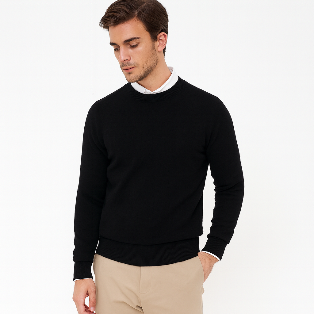 Lightweight 100 % Cashmere Sweater for Men – Elegant Knitwear