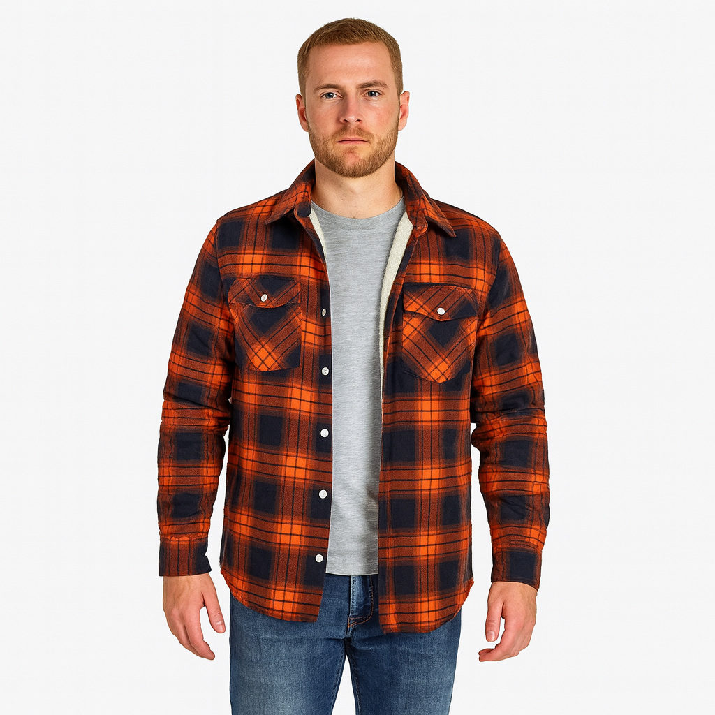 Men’s Lightweight Fleece-Lined Jacket – Spring Insulated Layer