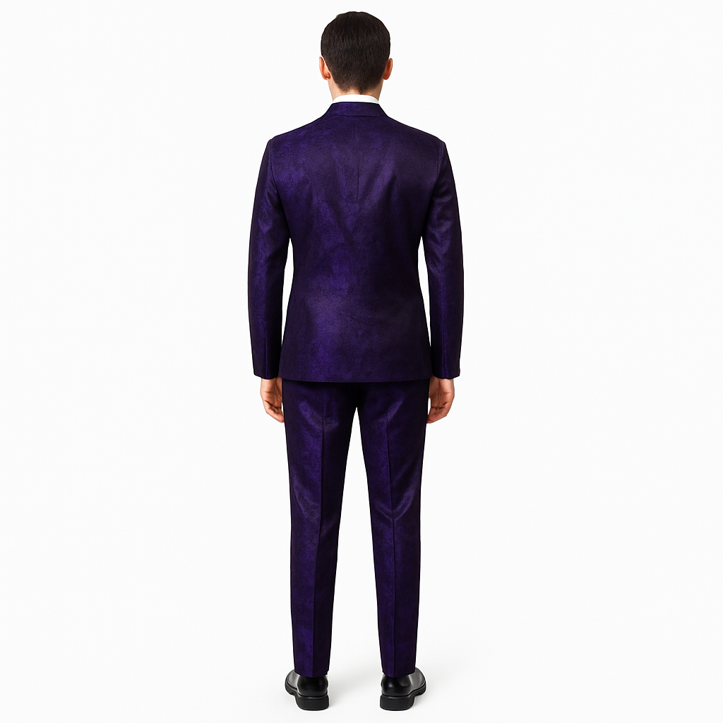 Men’s 2-Piece Notch-Lapel Suit – Slim Tailored Fit