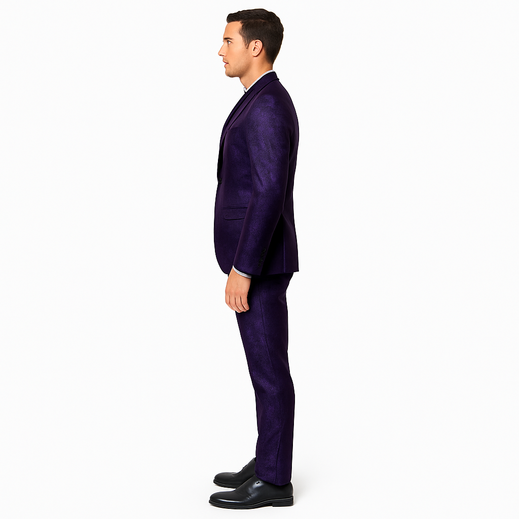 Men’s 2-Piece Notch-Lapel Suit – Slim Tailored Fit
