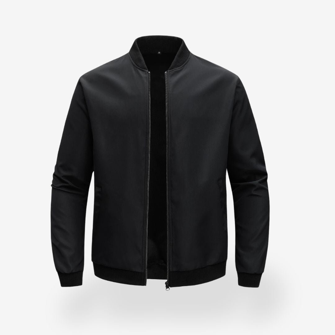 Men’s Baseball Varsity Jacket – Wool Body, Leather Sleeves, Snaps