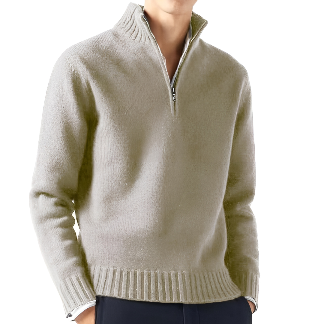Men’s Roll-Neck Knit Jumper – Lightweight Smart Autumn Layer