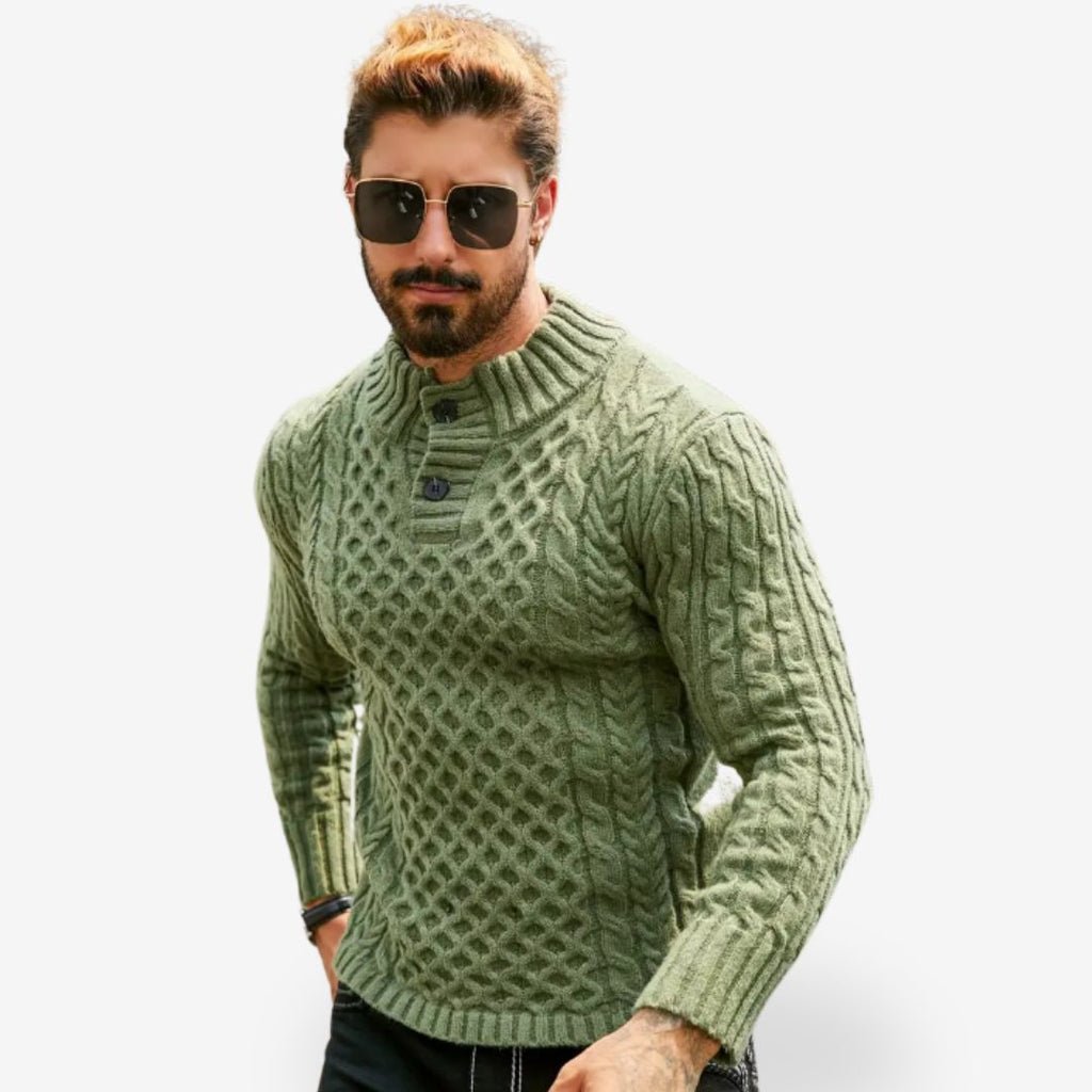 Men’s Premium Knitted Jumper – Warm Wool Blend, Soft Crew-Neck