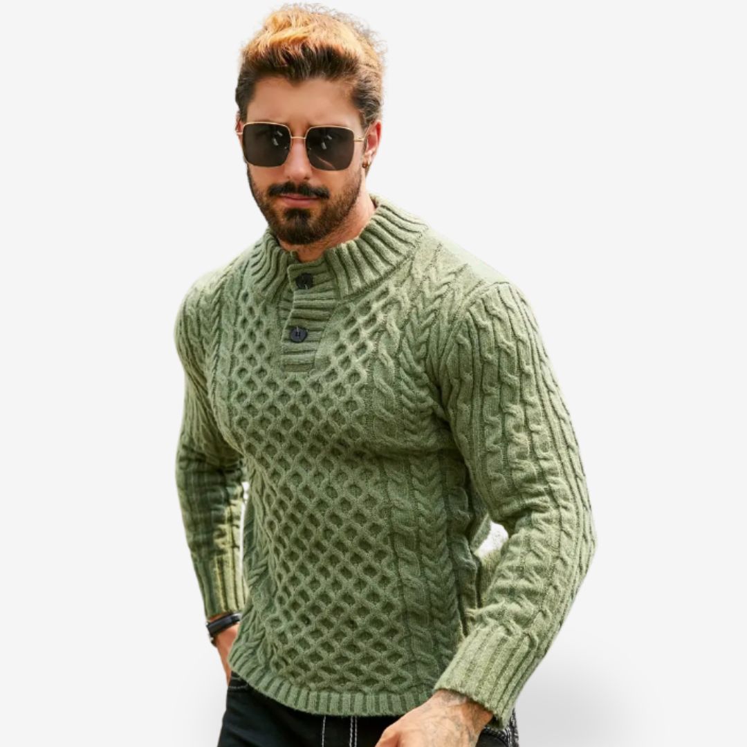 Men’s Premium Knitted Jumper – Warm Wool Blend, Soft Crew-Neck