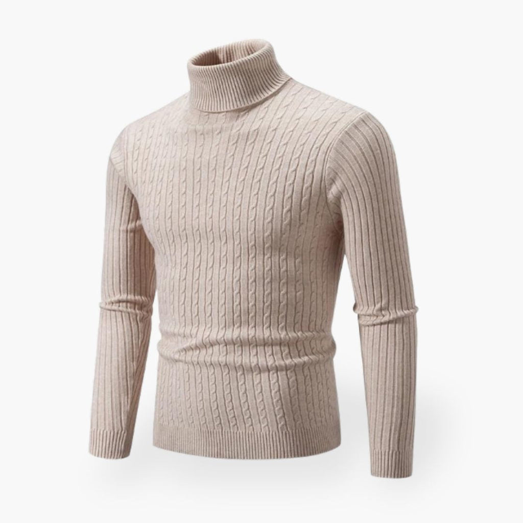 Men’s Merino Wool Turtleneck Sweater – Lightweight Knit, Smart-Casual