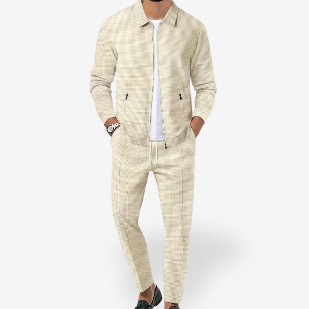 Men’s Athletic 2-Piece Tracksuit Set – Lightweight, Slim Fit, Full Zip