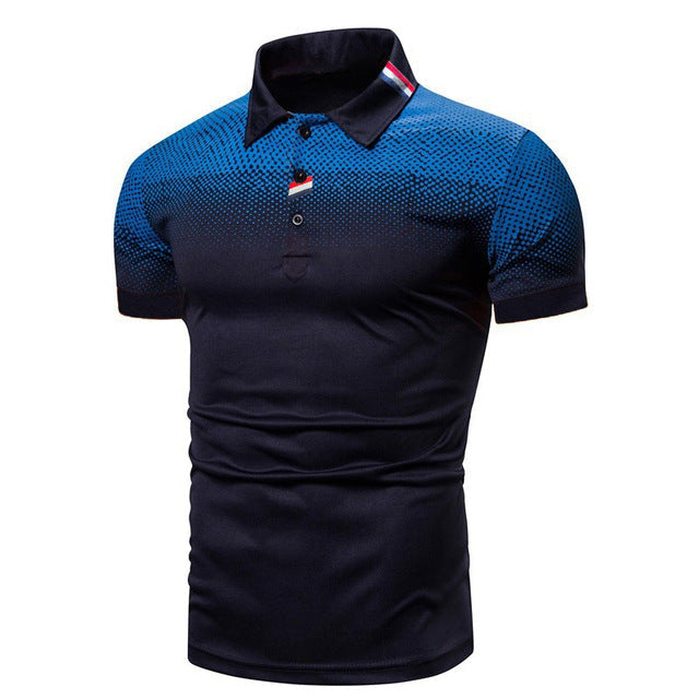 Men’s Ribbed Collar Pique Polo – Lightweight Spring Shirt