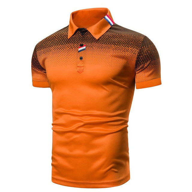 Men’s Ribbed Collar Pique Polo – Lightweight Spring Shirt