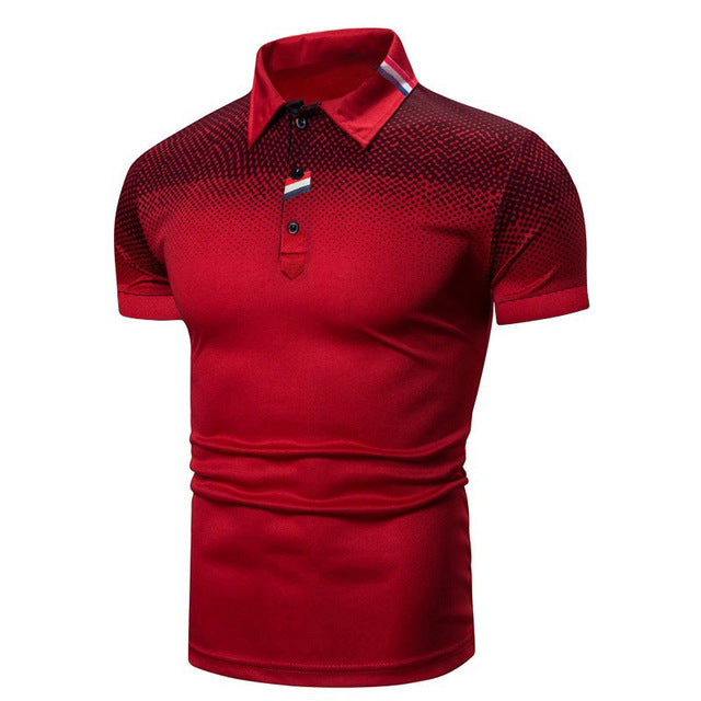 Men’s Ribbed Collar Pique Polo – Lightweight Spring Shirt