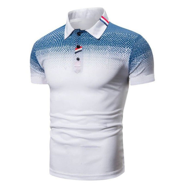 Men’s Ribbed Collar Pique Polo – Lightweight Spring Shirt