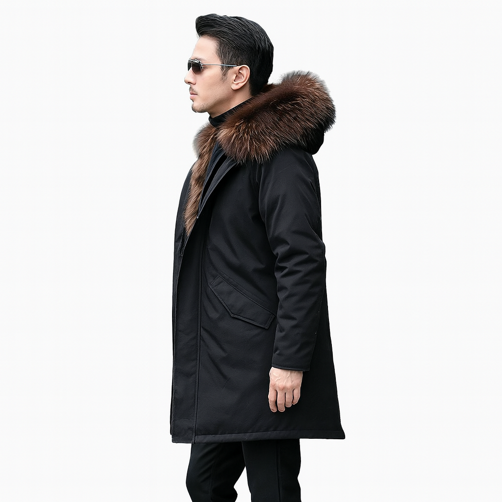 Men’s Lined Warm Winter Coat – Fleece-Backed Cold Weather Layer