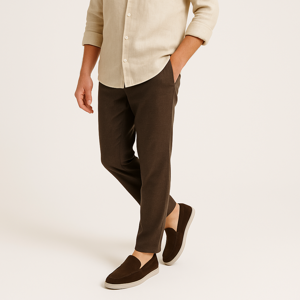 Men’s Suede Slip-On Loafers – Classic Smart Casual Shoes