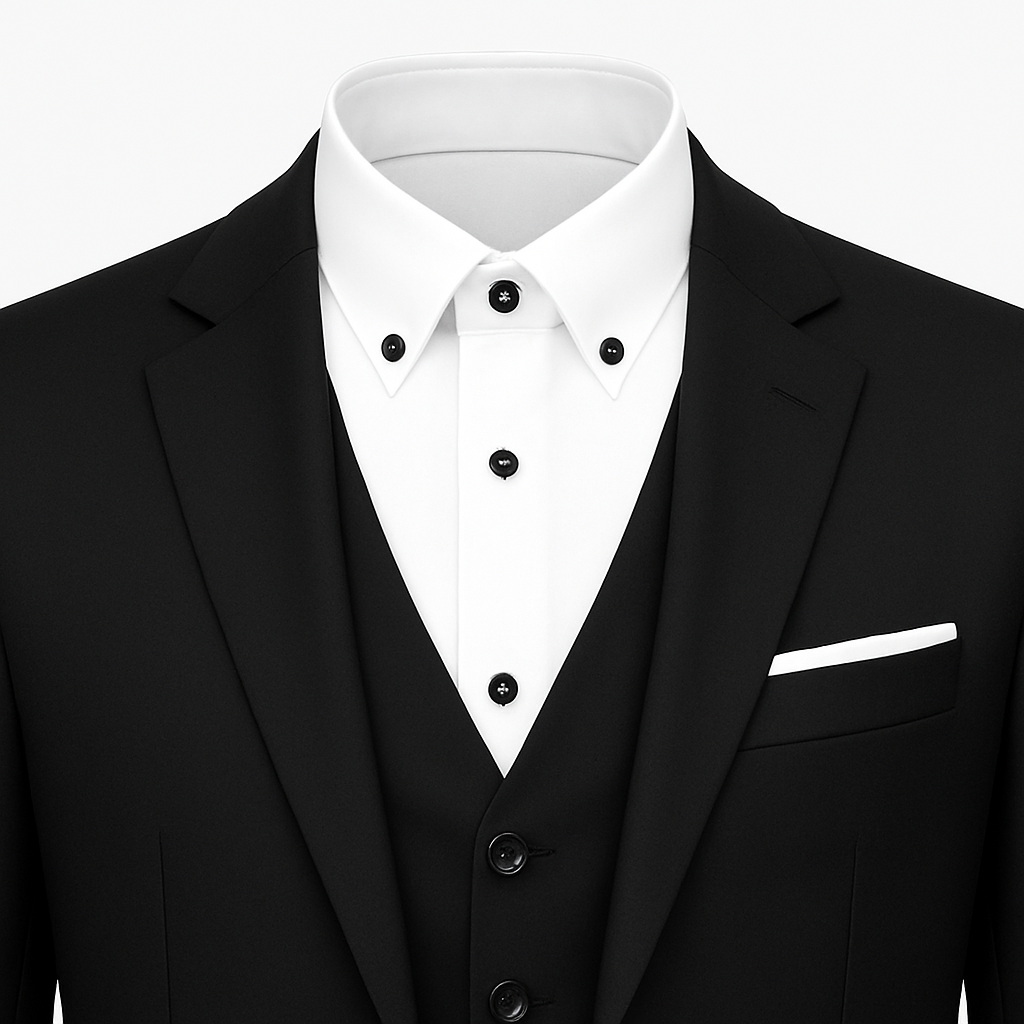 Men’s Slim-Fit 3-Piece Single-Breasted Suit for Weddings