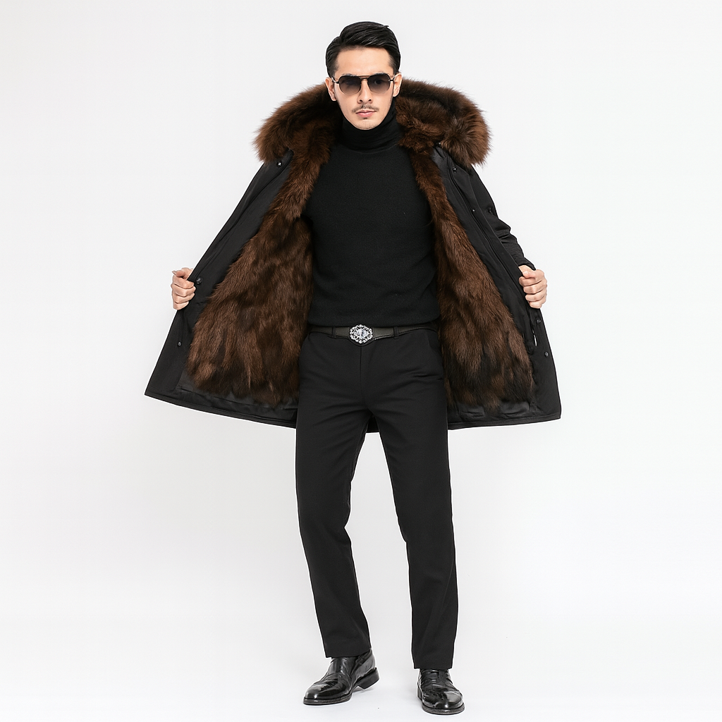 Men’s Lined Warm Winter Coat – Fleece-Backed Cold Weather Layer