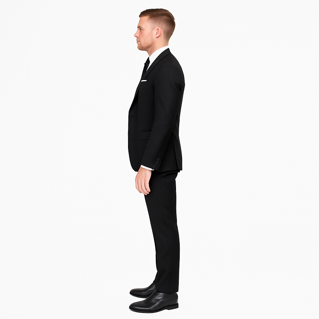 Men’s Slim-Fit 3-Piece Single-Breasted Suit for Weddings