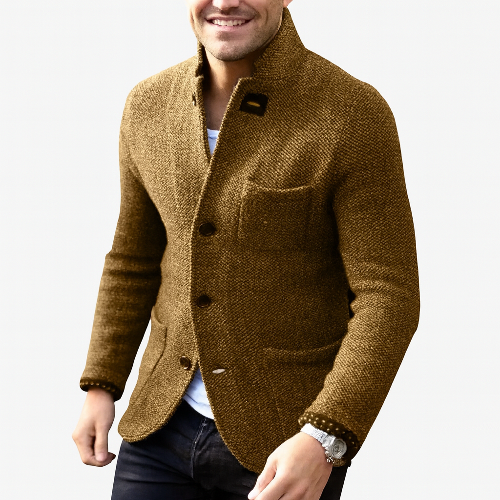 Men’s Smart Knit Wool Cardigan – Warm & Stylish Layer