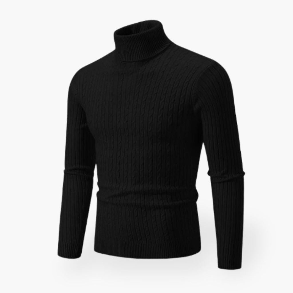 Men’s Merino Wool Turtleneck Sweater – Lightweight Knit, Smart-Casual