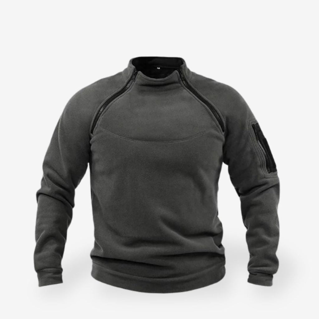 Men’s Tactical Thermal Jumper – Waffle Knit, Half-Zip, Casual Outdoor