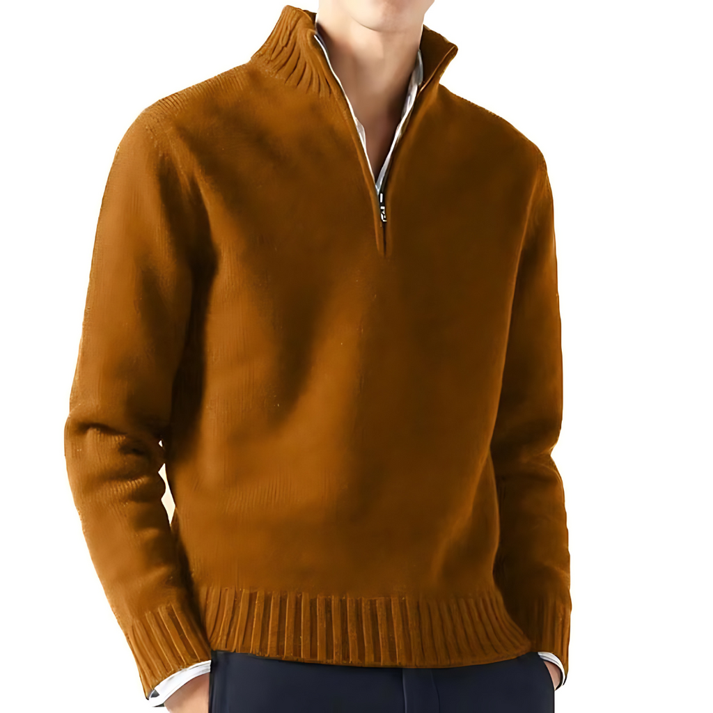 Men’s Roll-Neck Knit Jumper – Lightweight Smart Autumn Layer