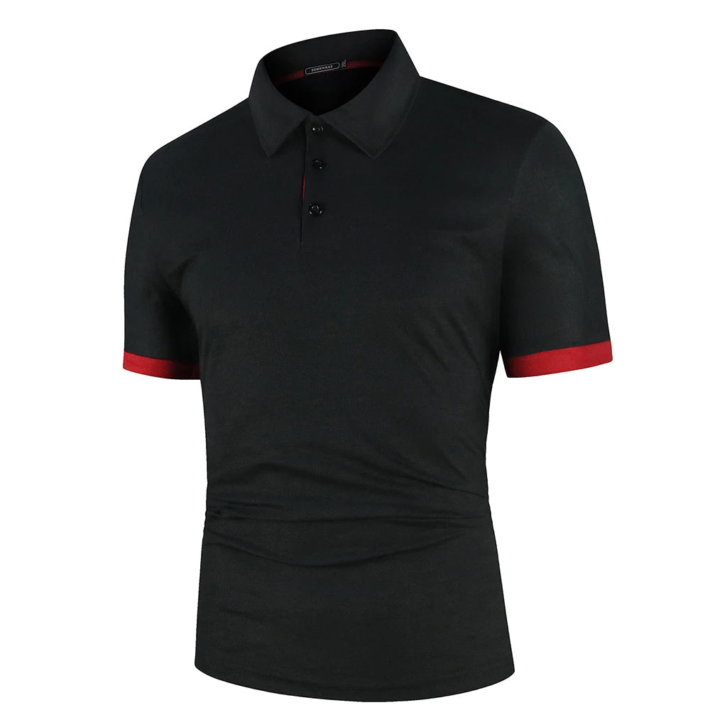 Men’s Slim Lightweight Blue Polo Shirt – Smart Spring Top