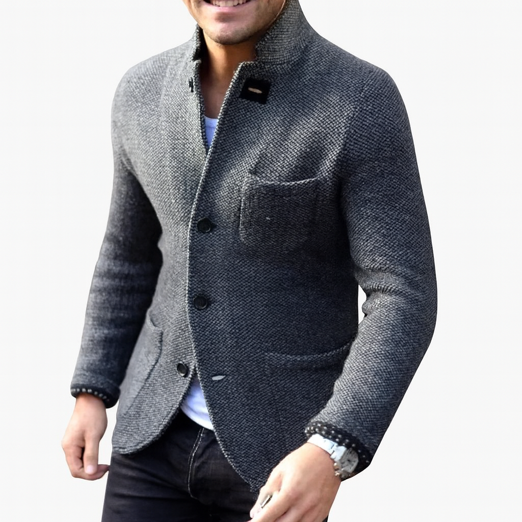 Men’s Smart Knit Wool Cardigan – Warm & Stylish Layer
