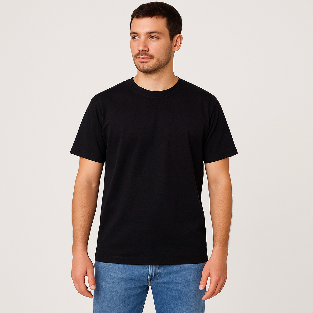 Men's 100% Cotton Crew Neck T-Shirt – Breathable Summer Fit