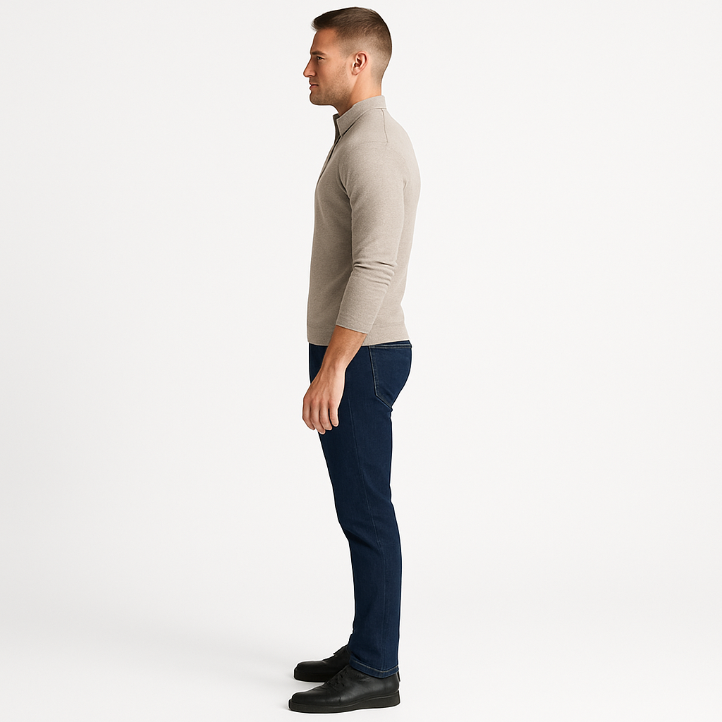 Men’s Lightweight Zip-Neck Jumper for Spring/Summer Layering