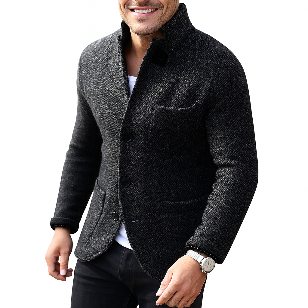 Men’s Smart Knit Wool Cardigan – Warm & Stylish Layer