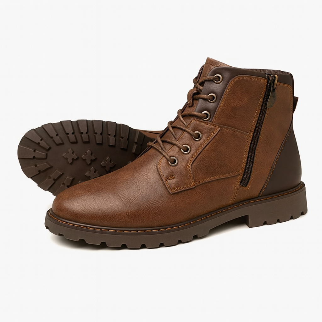 Men’s Leather Side-Zip Boots – Smart and Easy Spring Style