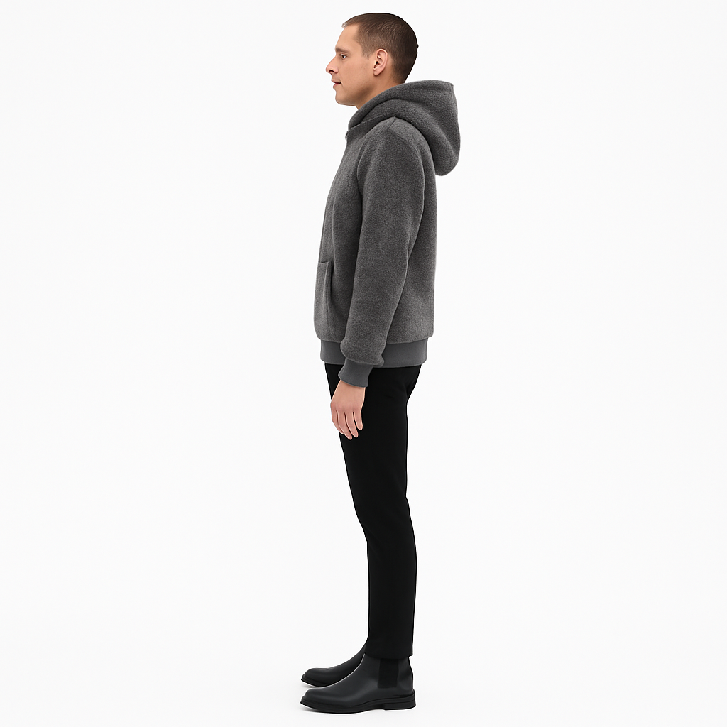 Men’s Lightweight Fleece Hoodie – Soft Brushed, Relaxed Fit Pullover