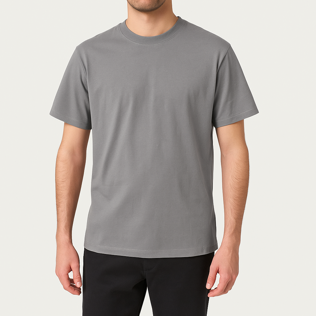 Men's 100% Cotton Crew Neck T-Shirt – Breathable Summer Fit