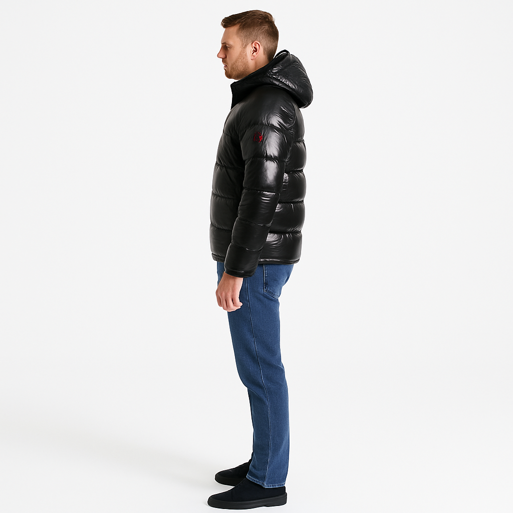 Men’s Waterproof Insulated Winter Coat with Hood – Outdoor Warmth