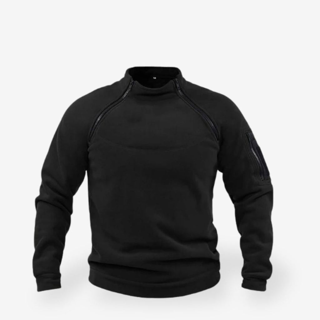 Men’s Tactical Thermal Jumper – Waffle Knit, Half-Zip, Casual Outdoor