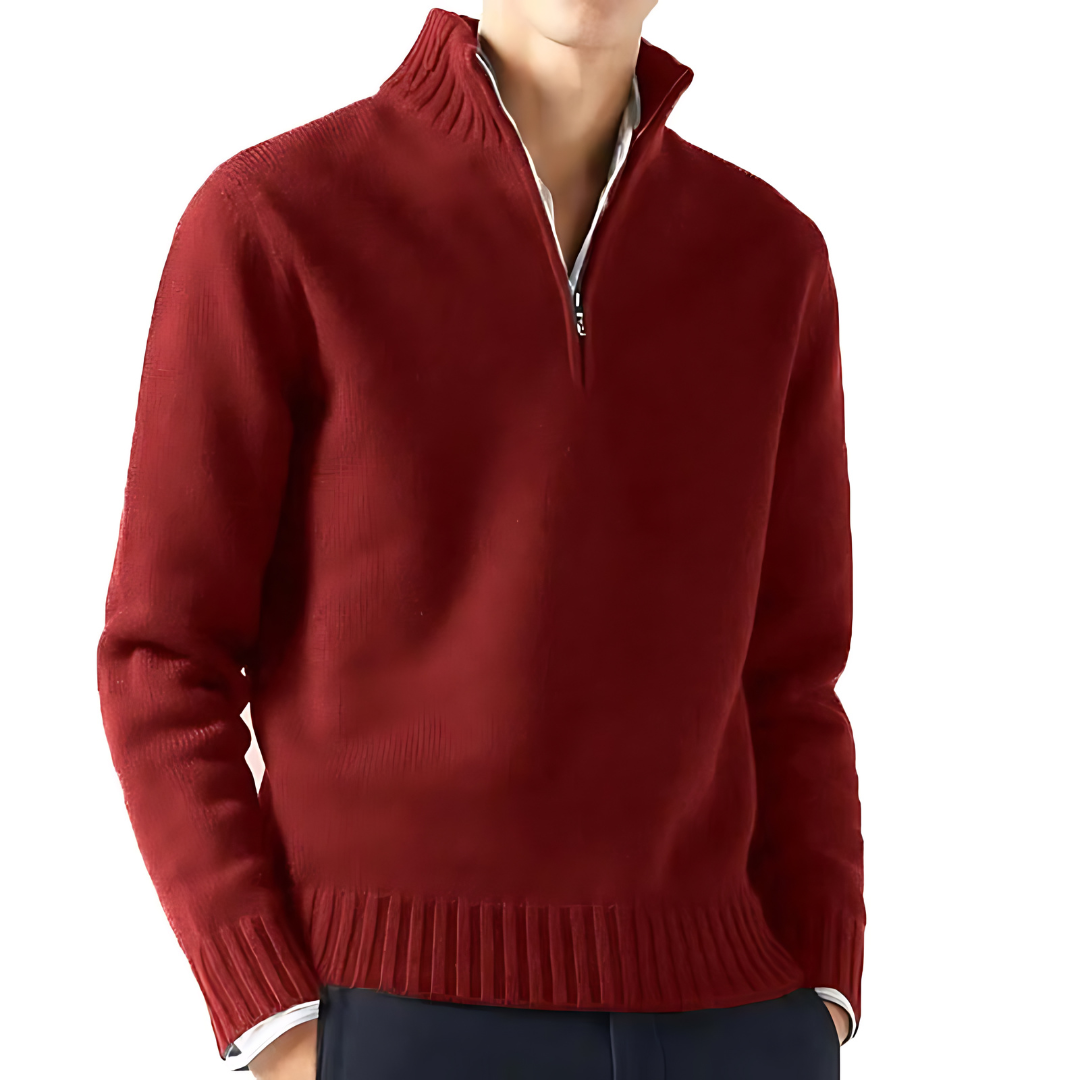 Men’s Roll-Neck Knit Jumper – Lightweight Smart Autumn Layer