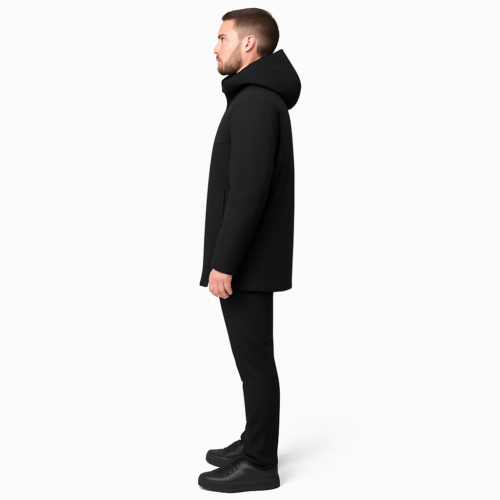 Men’s Warm Winter Coat – Insulated Hooded Puffer, Water-Resistant (Slim Fit)