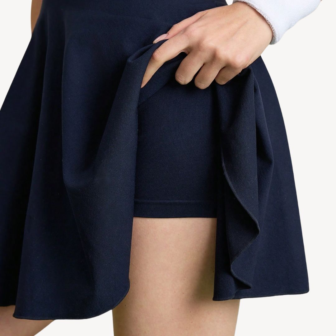 Women’s Halter Padel, Pickleball & Tennis Dress – Built-In Skort