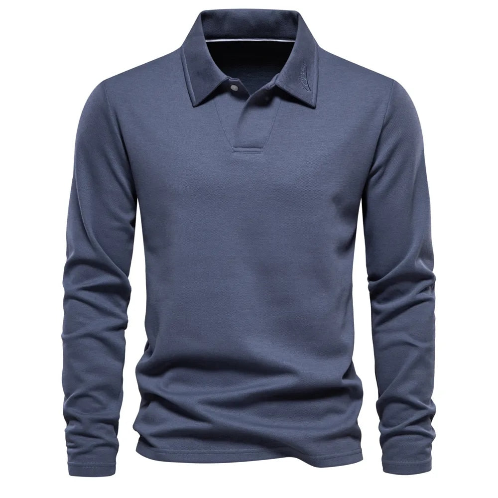 Men’s Knit Polo Sweater – Lightweight Smart Spring Layer