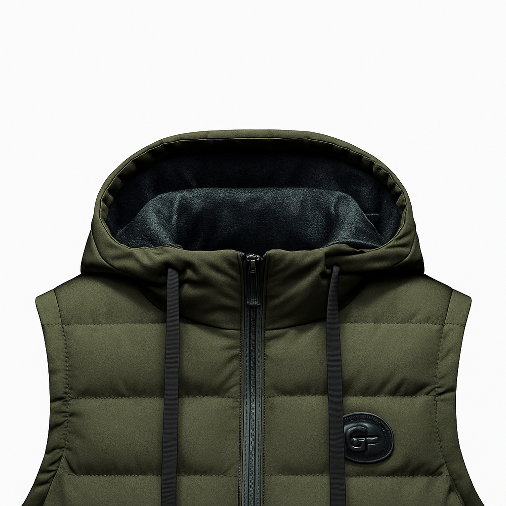 Men’s Hooded Longline Puffer Gilet – Lightweight Layering Coat