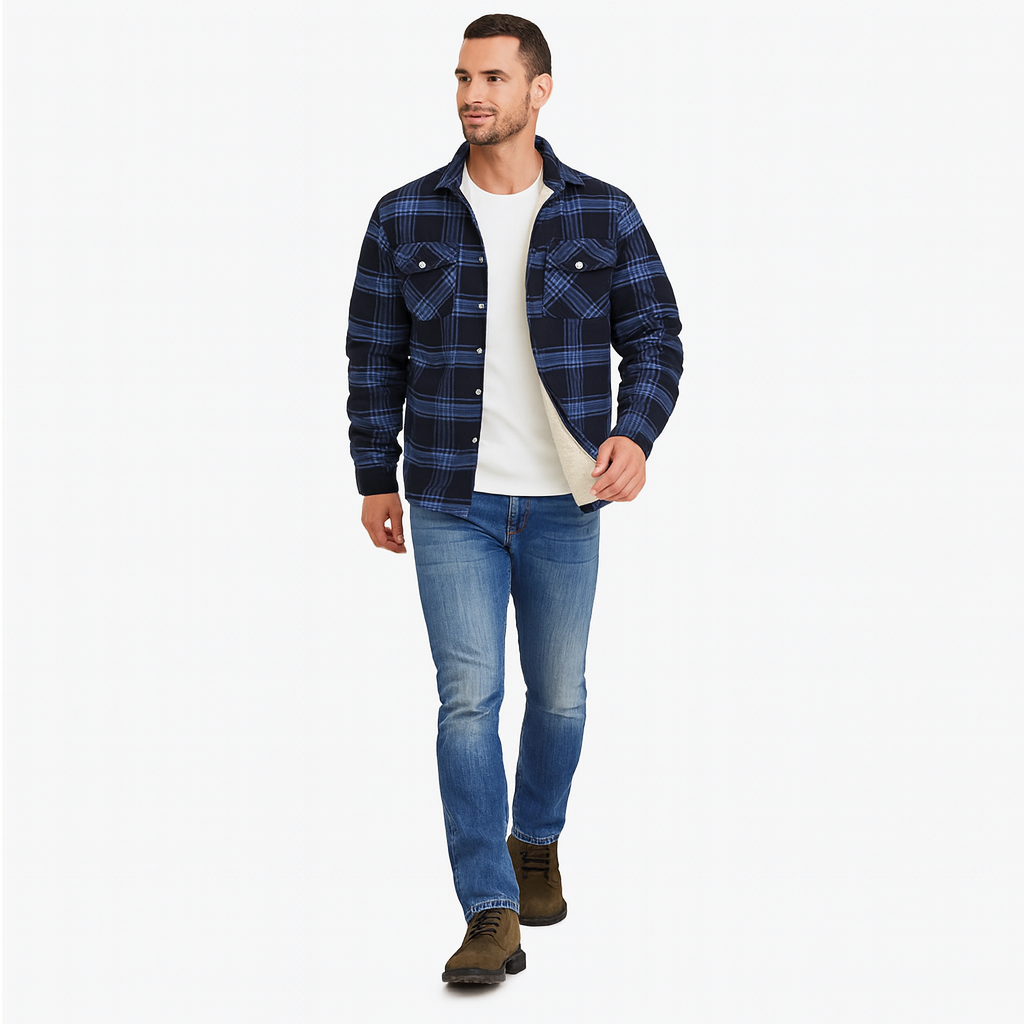 Men’s Lightweight Water-Resistant Padded Jacket – Spring Layer
