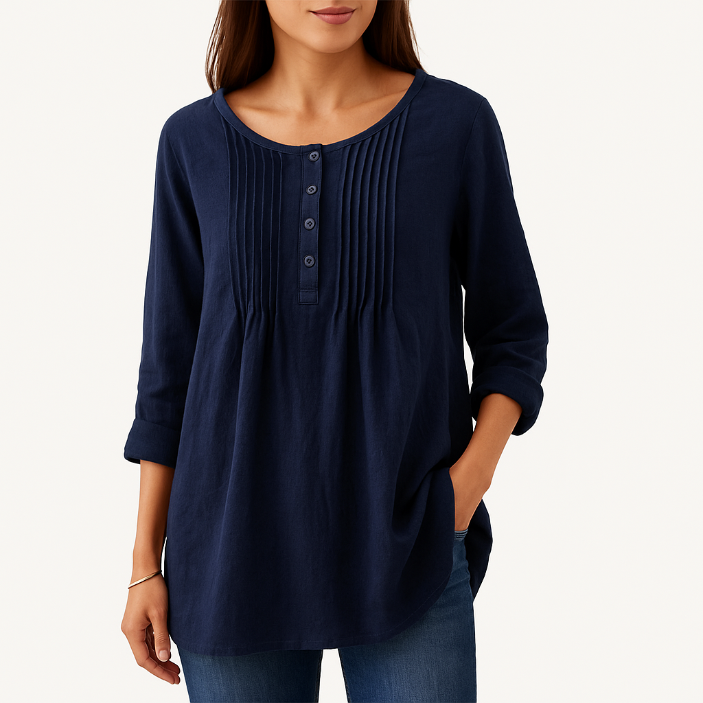 Women's Retro Cotton-Linen Shirt – Vintage-Inspired Casual Blouse