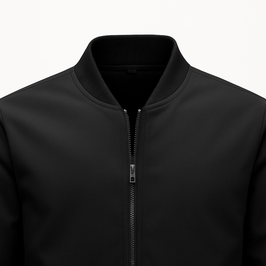 Men’s Baseball Varsity Jacket – Wool Body, Leather Sleeves, Snaps