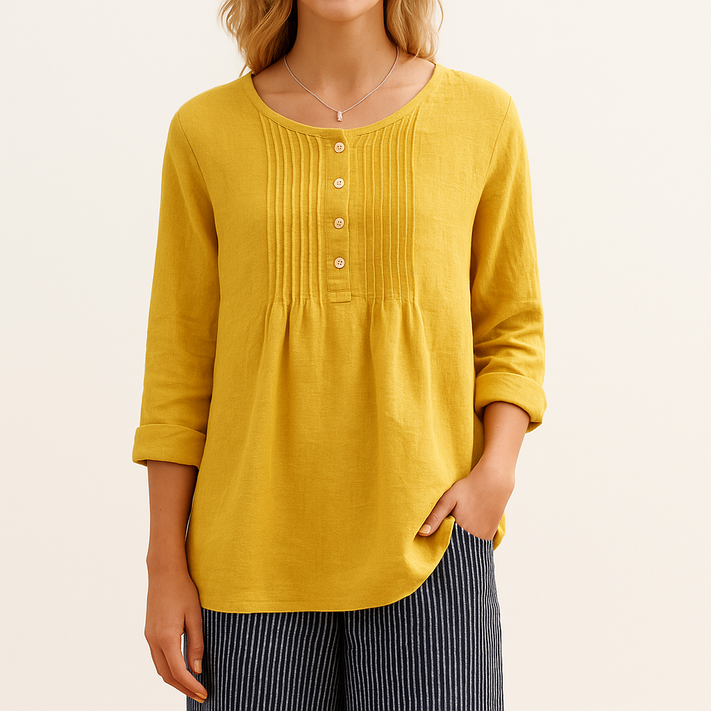 Women's Retro Cotton-Linen Shirt – Vintage-Inspired Casual Blouse